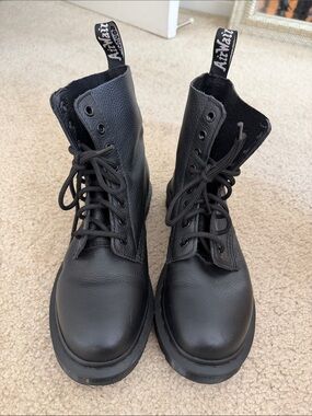 Dr. Martens Black Leather Lace-Up Boots
